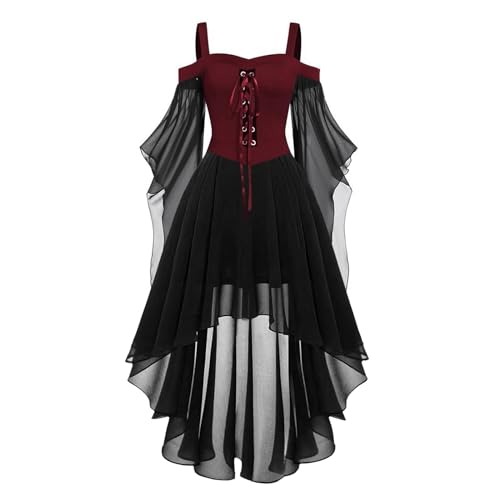 Gothic Punk Witch Halloween Dress for Women