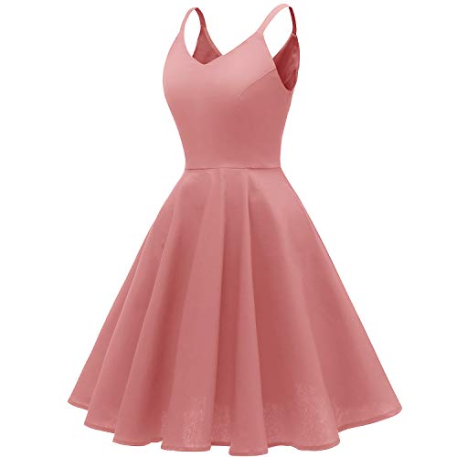 GOOBGS Women's Classic 1950s Retro Cocktail Dresses with Pockets